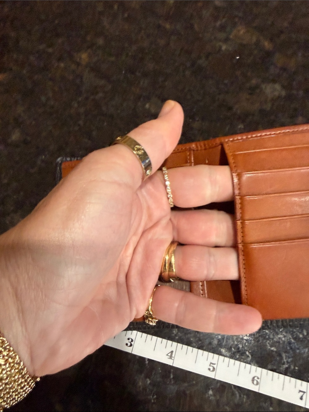 Dooney & Bourke Black Pebbled Leather wallet/Coin Purse with Brown Trim - Picture 6 of 10